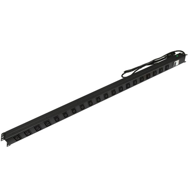 Picture of 20 Outlet Vertical Power Rail (16x 10A IEC C13 & 4x 16A IEC Commercial Installations ONLY