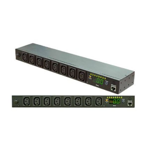 Picture of 8 Port 16A Switched PDU Remote Individual Outlet Control PDU Power Monitoring.