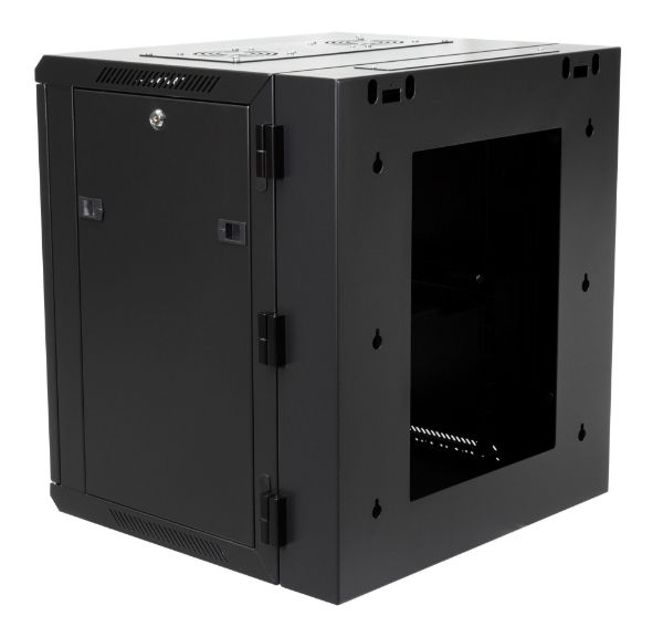 Picture of 12RU UniverSwing Wall Mount Cabinet. Rackmount supplied Left & Right Hinges