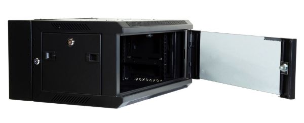 Picture of 4RU UniverSwing Wall Mount Cabinet. Back mount supplied Left & Right Hinges