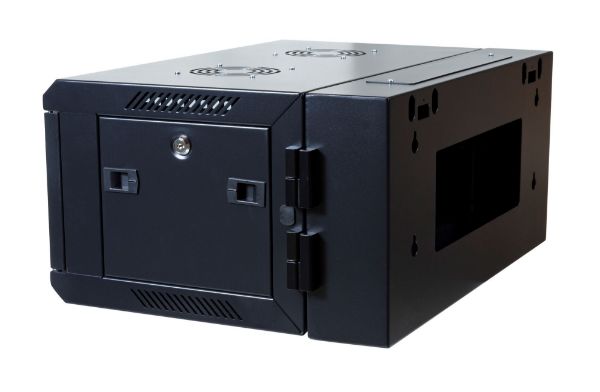 Picture of 4RU UniverSwing Wall Mount Cabinet. Back mount supplied Left & Right Hinges