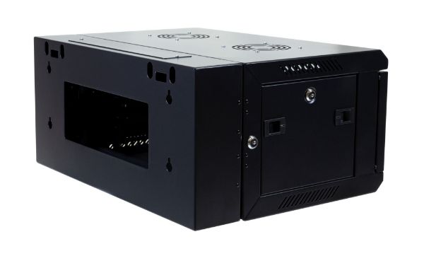 Picture of 4RU UniverSwing Wall Mount Cabinet. Back mount supplied Left & Right Hinges