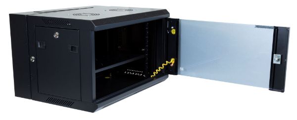 Picture of 6RU UniverSwing Wall Mount Cabinet. Back mount supplied Left & Right Hinges