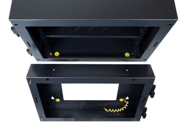 Picture of 6RU UniverSwing Wall Mount Cabinet. Back mount supplied Left & Right Hinges