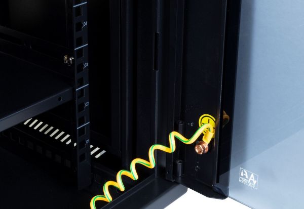 Picture of 9RU UniverSwing Wall Mount Cabinet. Back mount supplied Left & Right Hinges