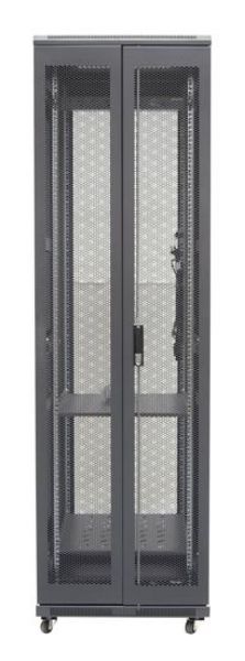 Picture of 42RU Server Cabinet 1000mm Deep Front Mesh Door Rear Mesh Double Doors