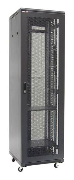 Picture of 42RU Server Cabinet 600mm Deep Front Mesh Door Rear Mesh Double Doors