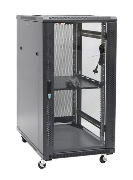 Picture of 22RU Server Cabinet 1000mm Deep (600x1000x1190mm) Incl. 1 x Shelf 4x Fans 25x Cage