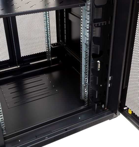 Picture of 22RU Server Cabinet 1000mm Deep (800x1000x1190mm). Incl. 1x Shelf 4x Fans 25x Cage