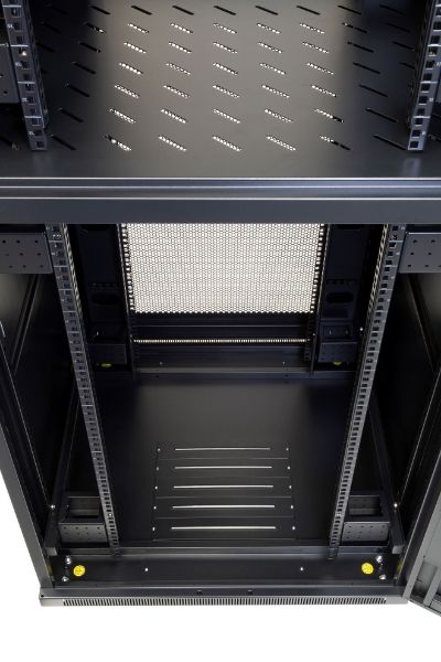 Picture of 45RU Co-Location Server Cabinet. 2x 22U Compartments 1000mm Deep (800x1000x2210mm)