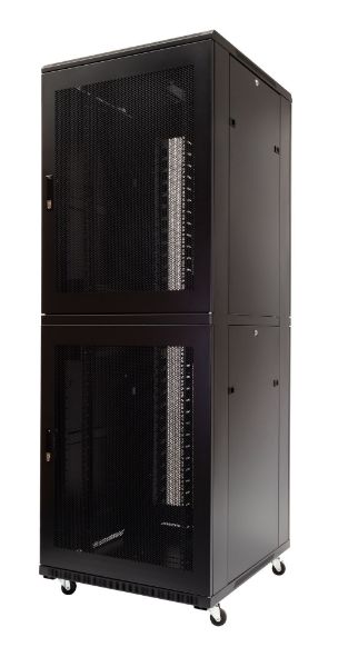 Picture of 45RU Co-Location Server Cabinet. 2x 22RU Compartments. 800mmDeep (800x800x2210mm)