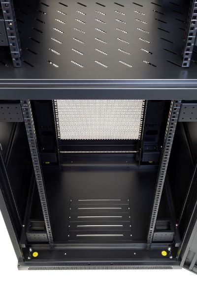 Picture of 45RU Co-Location Server Cabinet. 2x 22RU Compartments. 800mmDeep (800x800x2210mm)