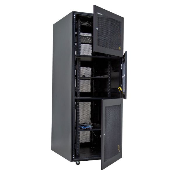 Picture of 45RU Co-Location Server Cab 3x Compartments 18U, 12U, 12U 1000mm Deep (800x1000x2210mm)
