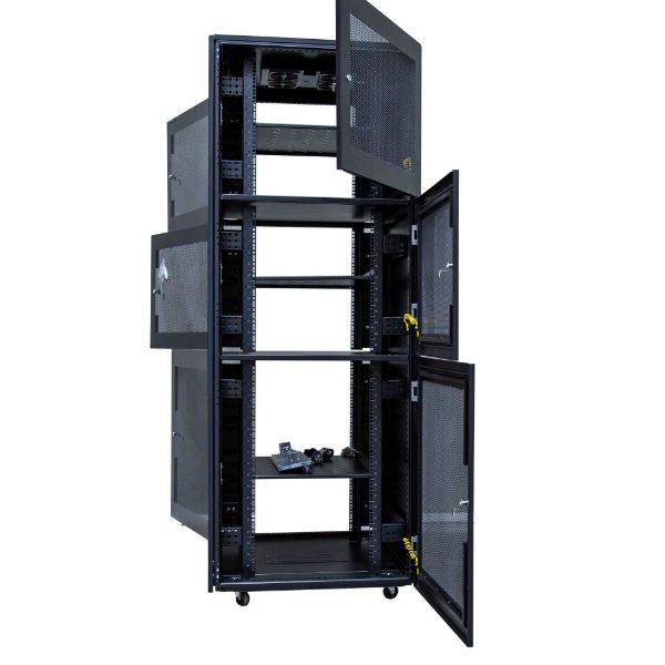 Picture of 45RU Co-Location Server Cab 3x Compartments 18U, 12U, 12U 1000mm Deep (800x1000x2210mm)