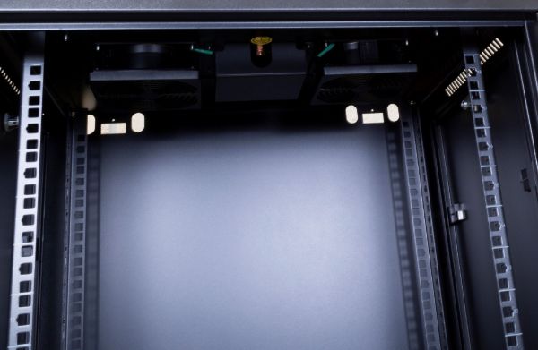 Picture of 12RU Wall Mount Cabinet 450mm Deep (600 x 450 x 650mm) Includes 1x Fixed Shelf 2 Fan