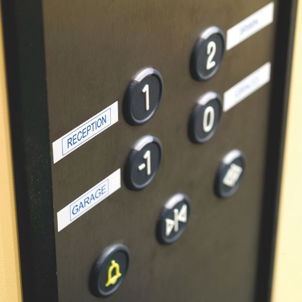 Picture of Genuine D1 Label Cassette Tape 12mm x 7M Blue on White. Suitable for the Label Manage