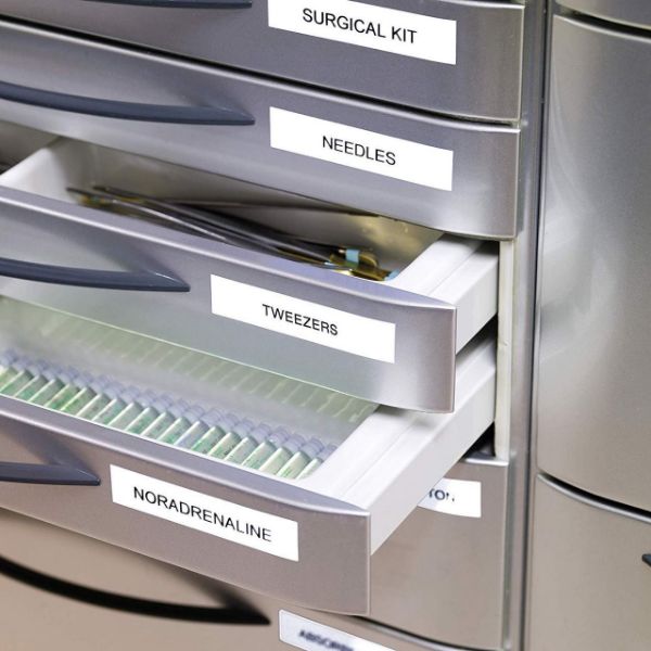 Picture of Genuine D1 Label Cassette Tape 9mm x 7m BLACK ON WHITE Also Known As: 40913 & 41913