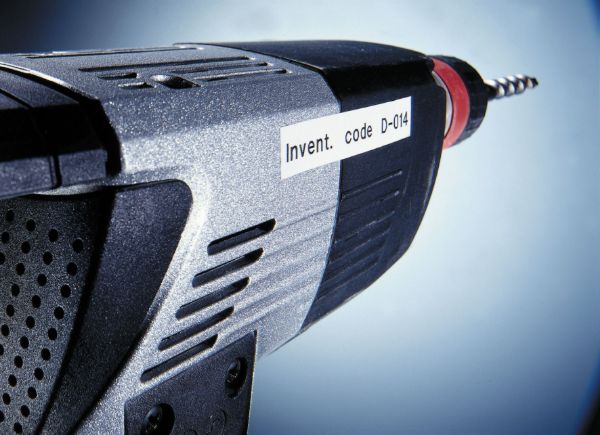 Picture of Genuine D1 Label Cassette Tape 19mm x 7M Black on White Suitable for the Label Manager