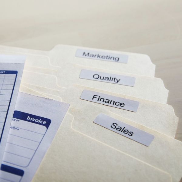 Picture of Genuine LabelWriter Suspension Filing Labels 50mm x 12mm White 220 labels/roll