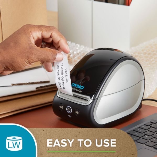 Picture of Genuine LabelWriter High Capacity Large Shipping Labels 59mm x 102mm Black on White