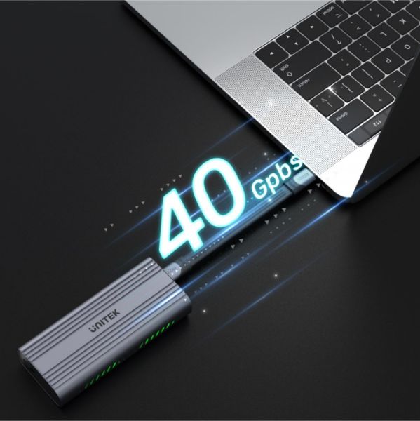 Picture of SolidForce Reefer Pro USB4 to M.2 SSD (PCIe/NVMe) Enclosure up to 40Gbps (Thunderbolt