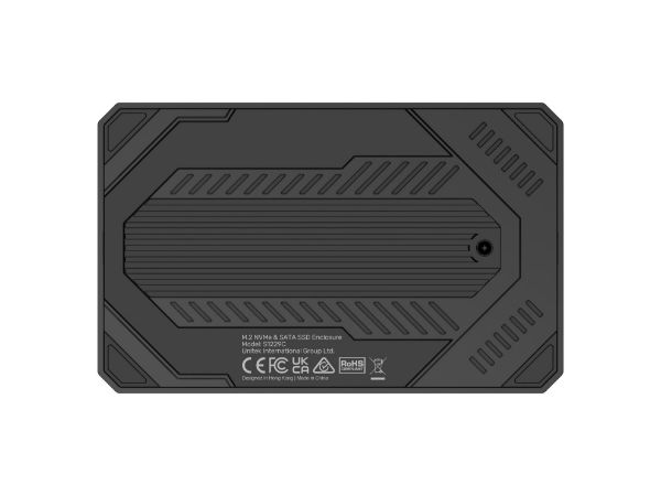 Picture of M.2 NVMe & SATA SSD Enclosure. M Key M.2 NVMe SSDs & 2.5