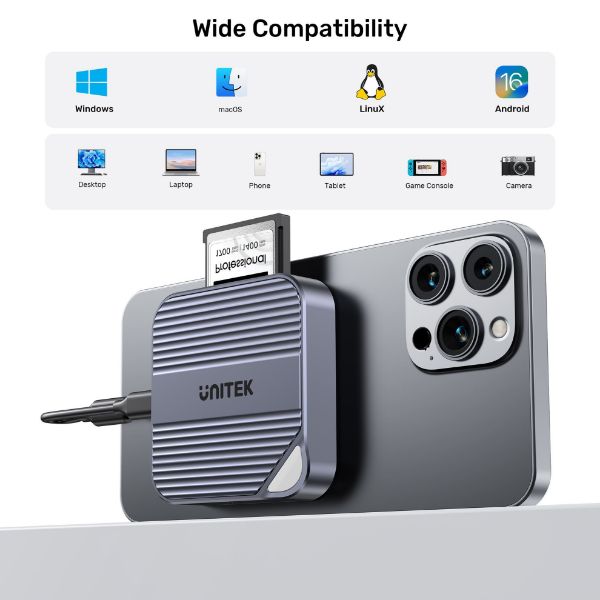 Picture of MagSafe Magnetic CF Express Reader for iPhone 16/15 USB-C 10Gbps USB3.2 GEN2