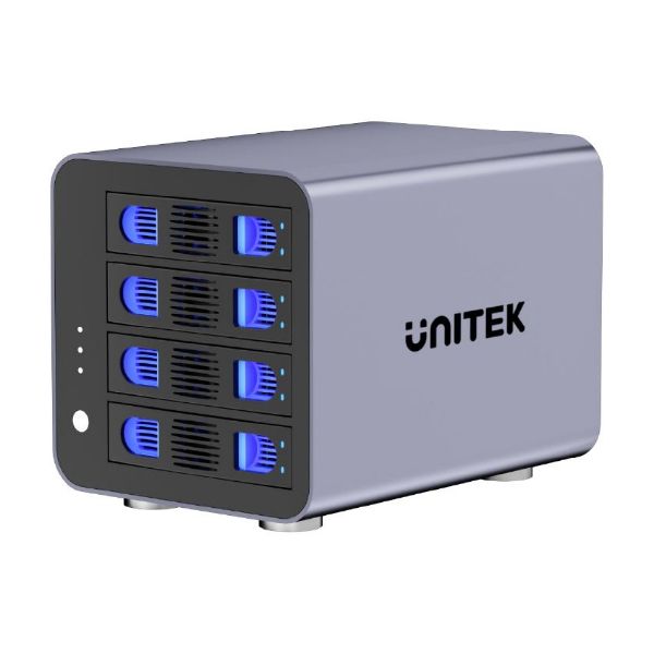 Picture of 4-Bay RAID External Hard Drive Enclosure. 8 RAID Modes w/ Cooling