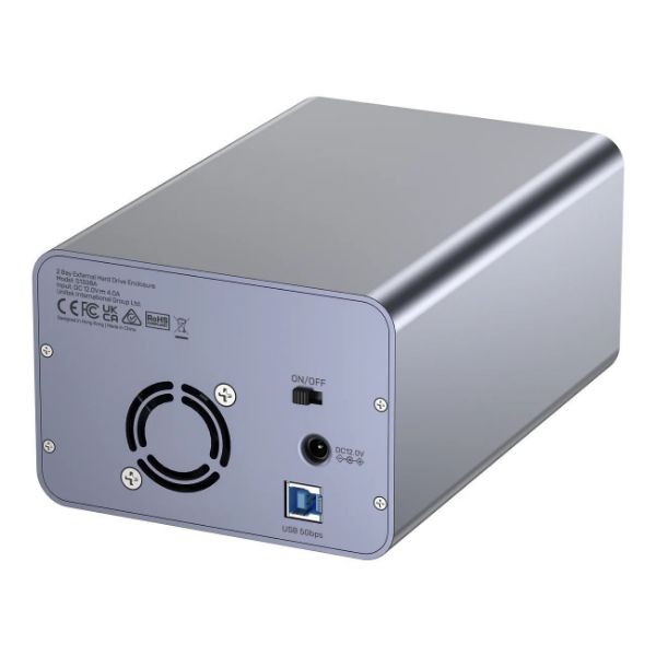 Picture of 2-Bay External Hard Drive Enclosure. both 2.5'' & 3.5'' SATA HDD