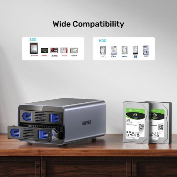 Picture of 2-Bay External Hard Drive Enclosure. both 2.5'' & 3.5'' SATA HDD