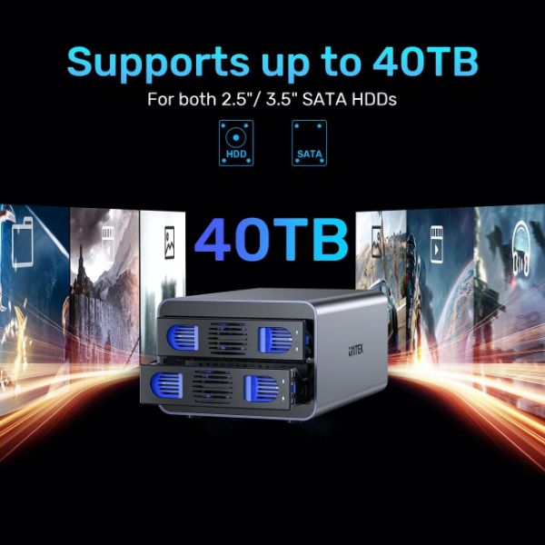 Picture of 2-Bay External Hard Drive Enclosure. both 2.5'' & 3.5'' SATA HDD