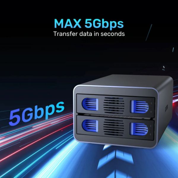 Picture of 2-Bay External Hard Drive Enclosure. both 2.5'' & 3.5'' SATA HDD