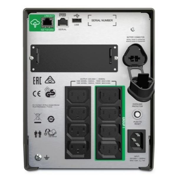 Picture of Smart-UPS 1500VA (1000W) Tower w/ Smart Connect 230V 8x IEC C13 Outlets