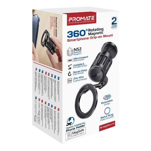 Picture of 360 Rotating Magnetic Smartphone Grip-on Mount. Rotatable Foldable & Ultra