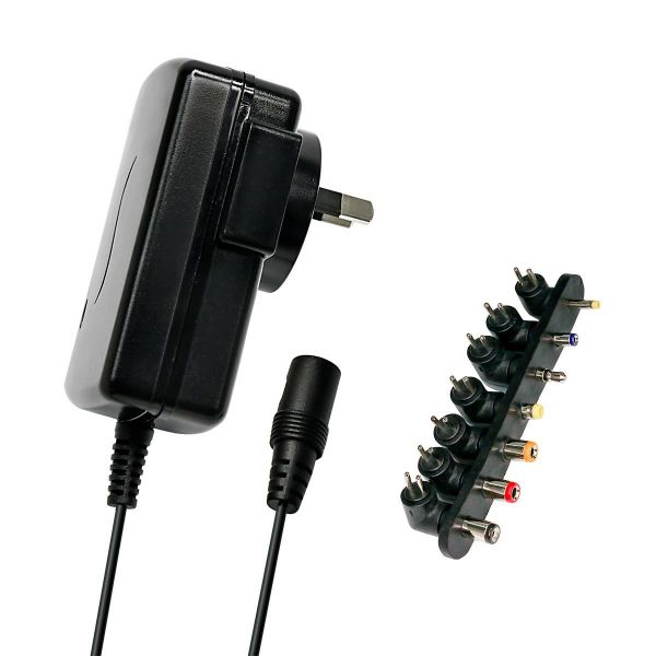 Picture of 2.5A Switch Mode Power Adapter 3/5/6/7.5/ 9/12V DC. 7x Interchangeable Power
