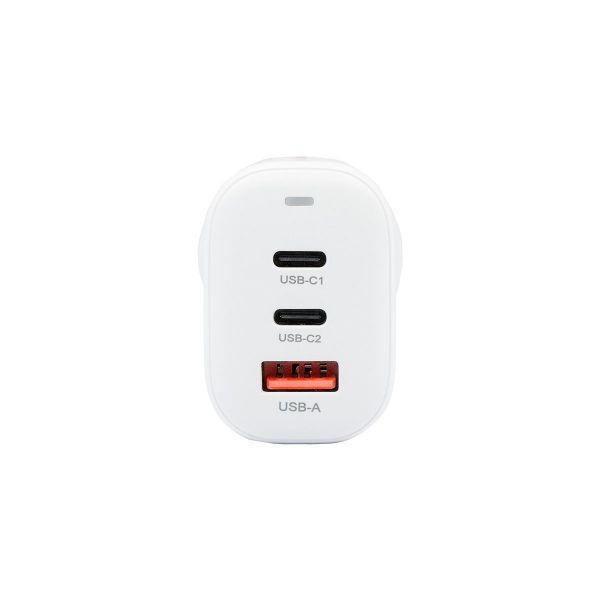 Picture of 65W 5V/3A Dual Port USB-C & Single A PD Wall Charger/Power Adapter