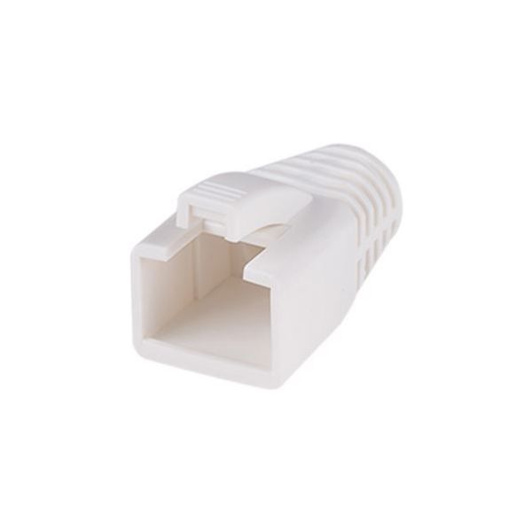 Picture of Strain Relief Boot OD: 7.5mm White 20 Pack Suited for Cat6A Shielded Cable