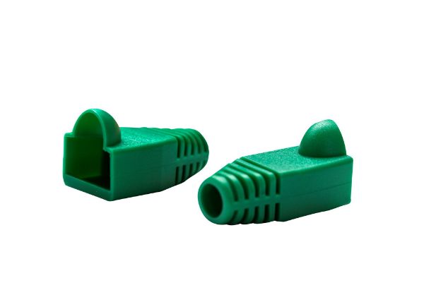 Picture of Green RJ45 Strain Relief Boot 6.0mm Outside Diameter 20pk Bag