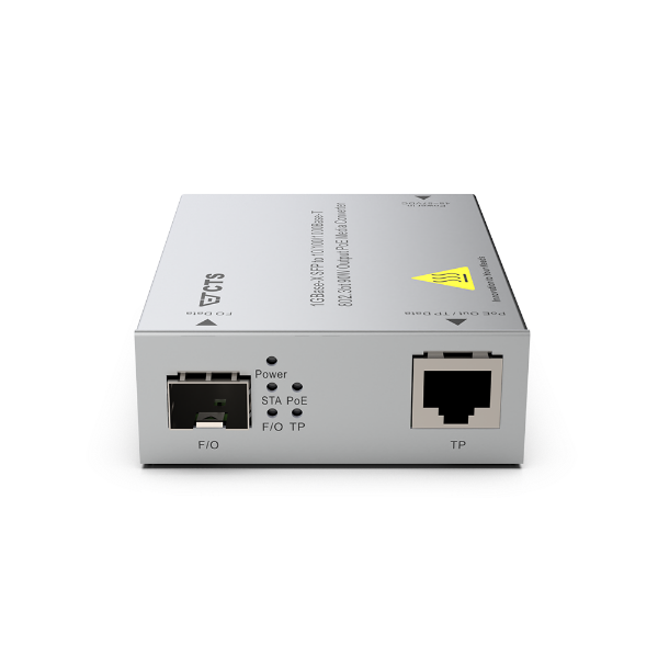 Picture of 1GBase-X SFP to 10/100/1000 Base-T 802.3BT 90W Output POE Rugged Media Converter