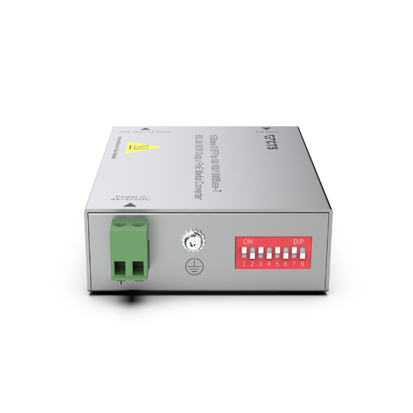 Picture of 1GBase-X SFP to 10/100/1000 Base-T 802.3BT 90W Output POE Rugged Media Converter