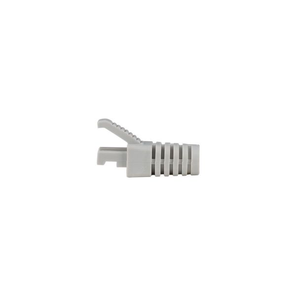 Picture of Grey RJ45 Strain Relief Boot Slimline w/ Clip Protector 6.0mm Outside Diameter 20pk