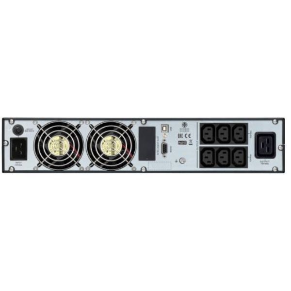 Picture of Easy UPS On-Line 3000VA 2U Rack Mount 230V 6x IEC C13 Outlets. Battery