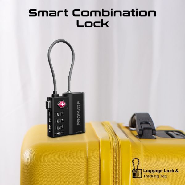 Picture of TSA Luggage Lock w/ Smart Precision Tracking Tag. Works w/ Apple Find My APP