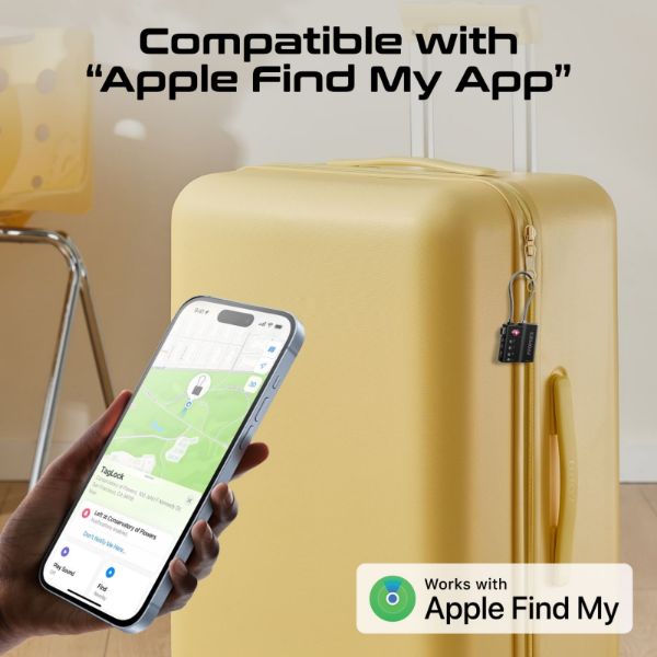 Picture of TSA Luggage Lock w/ Smart Precision Tracking Tag. Works w/ Apple Find My APP