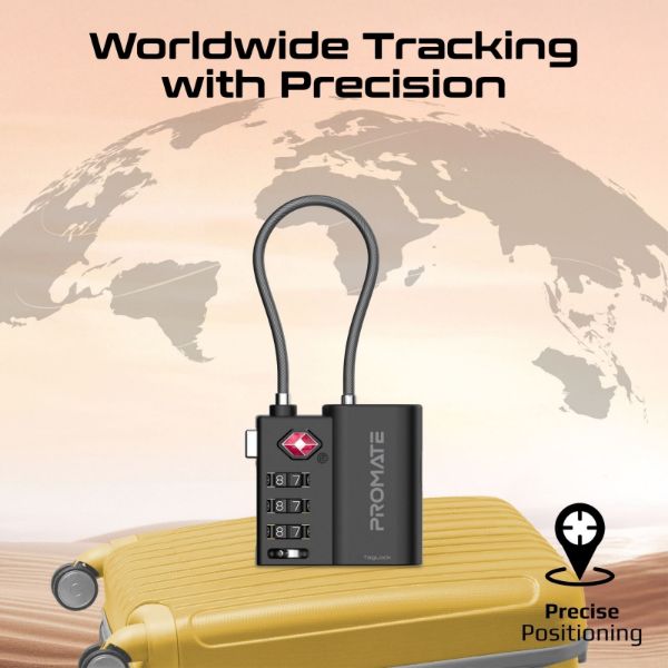 Picture of TSA Luggage Lock w/ Smart Precision Tracking Tag. Works w/ Apple Find My APP