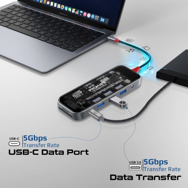 Picture of 11-in-1 USB Multi-Port Hub w/ USB-C Connector Includes 100W PD Dual Monitor Port