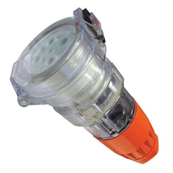 Picture of Extension Socket 5 Pin 20A Round IP66 Stainless Steel cover fastening