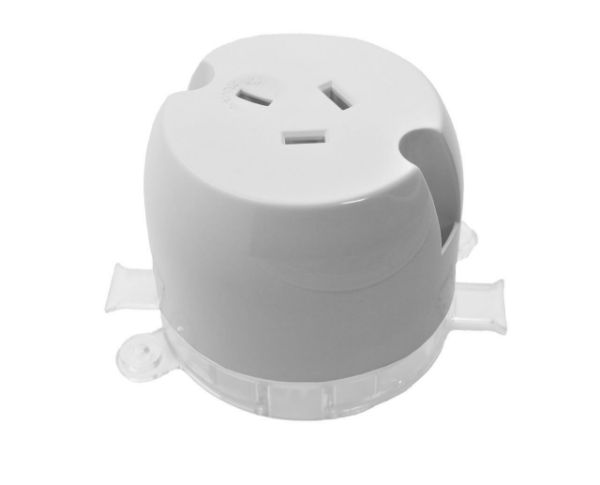 Picture of Single Plug Base Socket 4 Terminals Heat Treated Plastic White