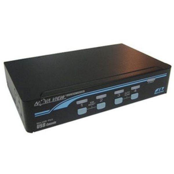 Picture of 1-4 USB/PS2 Hybrid KVM Switch w/ USB Console Ports Includes 4x 18m USB 2in1 leads