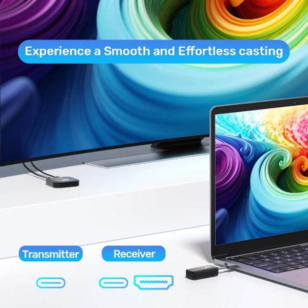 Picture of USB-C Wireless HDMI Extender Kit. Res up to 1920x1080@60Hz